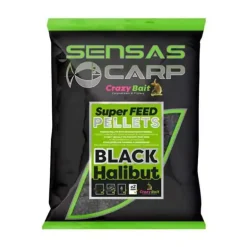 Crazy Bait Super Feed Pellets - Black Halibut