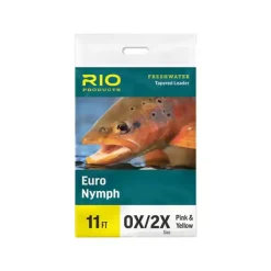 Euro Nymph Leader - 0X/2X - Pink & Yellow