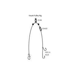 Kayak Pulley Rig - Haak: 1/0