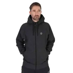 Marl Zip Hoody Charcoal