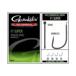 Pro Commercial F1 Super Spade A1 Hooks - Barbless