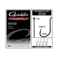 Pro Commercial Method Eyed A1 Hooks - Barbless