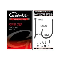 Pro Commercial Power Carp Spade A1 Hooks - Barbless
