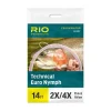 Technical Euro Nymph Leader - 2X/4X - Pink & Yellow 14 ft -
