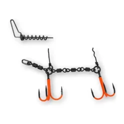 The Swivel Stinger Rig L - UVO - Haak: 1/0