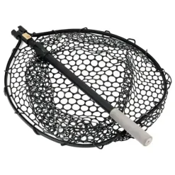 W3 C&R Adjustable Full Rubber Mesh Landing Net