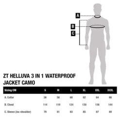 ZT Helluva 3 in 1 Waterproof Jacket Camo